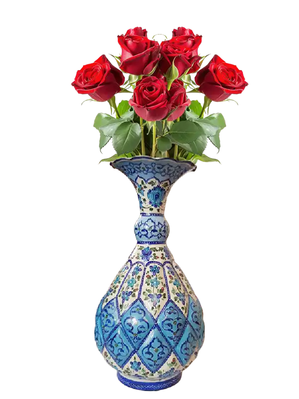 گلدان میناکاری شده دکوری دست ساز منزل