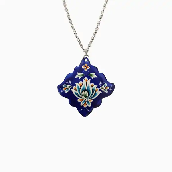 گردنبند میناکاری لاجورد