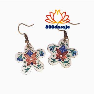 گوشواره میناکاری گل 5 پر