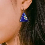 گوشواره میناکاری مثلثی