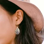 گوشواره میناکاری بته جقه