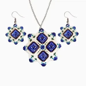 نیم ست میناکاری طرح خورشید