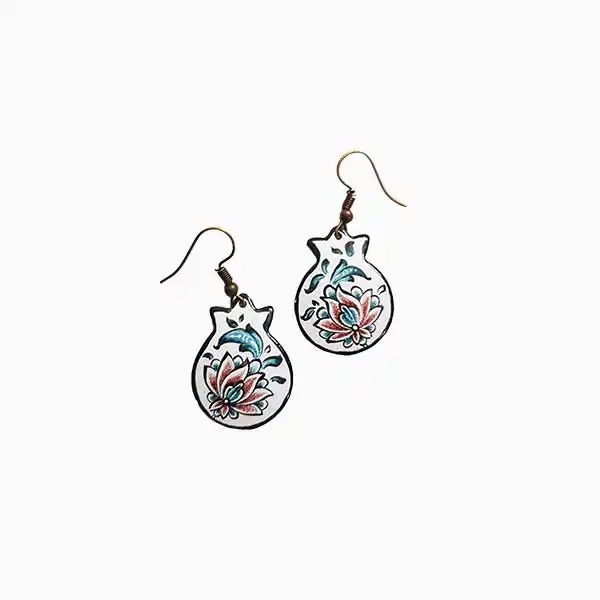 pomegranate-enameled-earrings (1) گوشواره میناکاری اناری