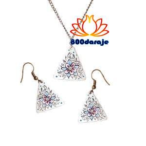 نیم ست مثلثی میناکاری