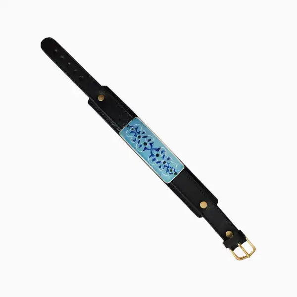 eslimi-design-enamel-bracelet دستبند میناکاری طرح اسلیمی فیروزه ای