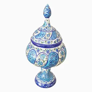 شکلات خوری مسی میناکاری شده 23 سانتی