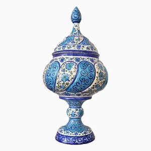 شکلات خوری مسی میناکاری شده 23 سانتی