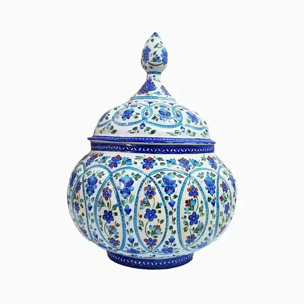 قندان میناکاری مسی 15 سانت