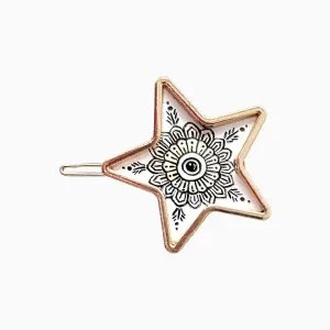 گیره مو میناکاری طرح ستاره