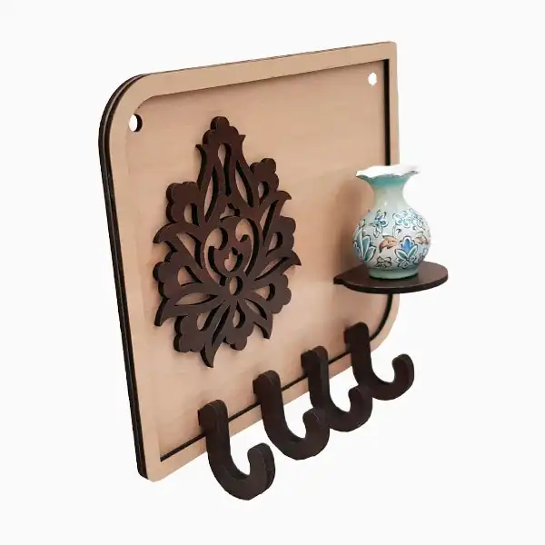 جاکلیدی میناکاری با گلدان 4.5 سانتی