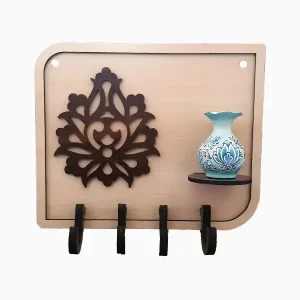 جاکلیدی میناکاری با گلدان 4.5 سانتی