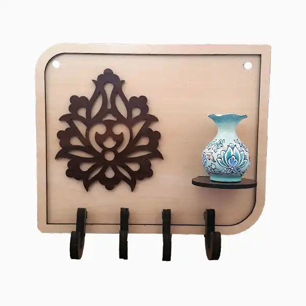 جاکلیدی میناکاری با گلدان 4.5 سانتی