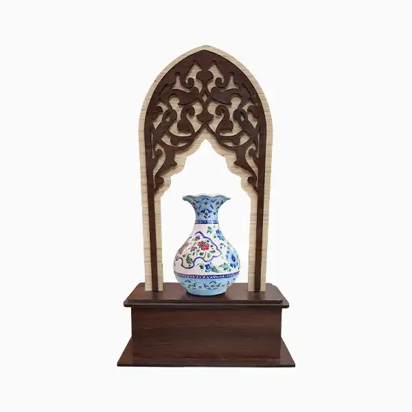 تندیس گلدان میناکاری 8 سانتی مدل محراب