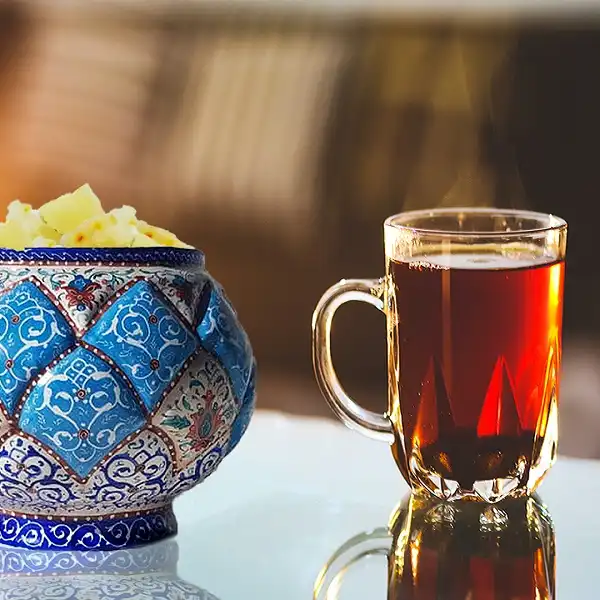 عکس قندان میناکاری شده