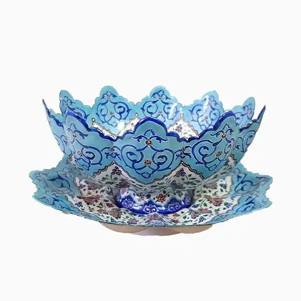 کاسه بشقاب میناکاری شده 16 سانتی