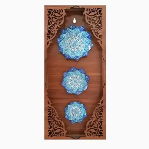 قاب سری سه تایی بشقاب میناکاری شده