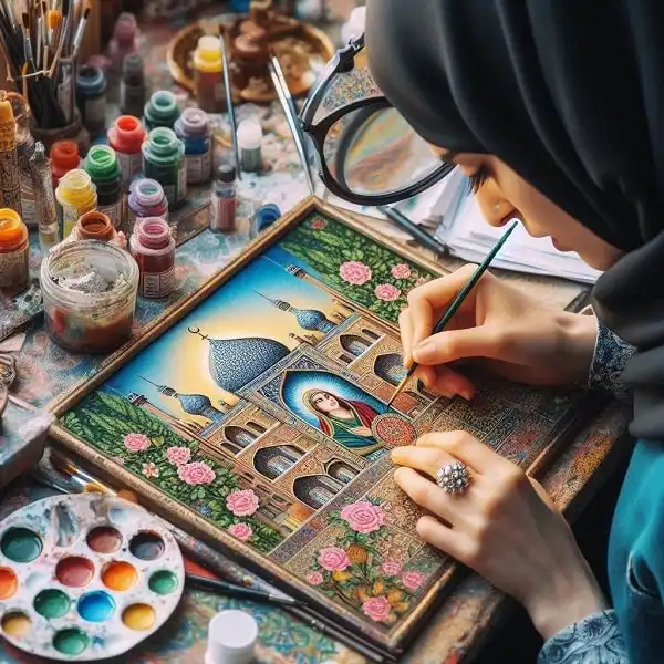 نگارگری یکی دیگر از سوغات اصفهان