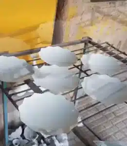 لعاب کاری سطح بشقاب میناکاری شده