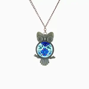 گردنبند جغد میناکاری