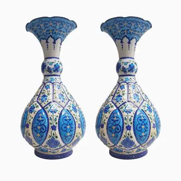 enamel-vase-17cm (2) گلدان طرح میناکاری