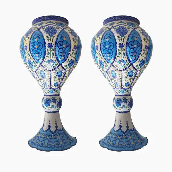 گلدان طرح میناکاری