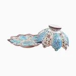 کاسه بشقاب مسی میناکاری