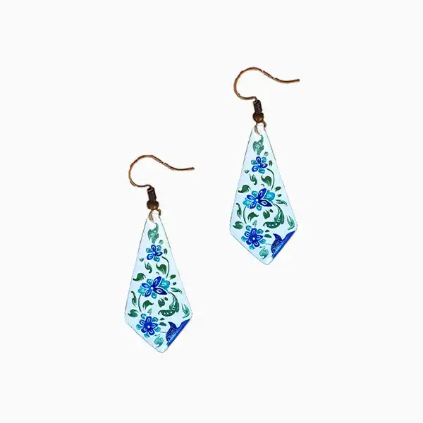 گوشواره میناکاری طرح شاه عباسی