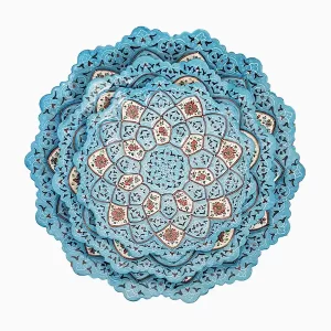 بشقاب سری سه تایی میناکاری