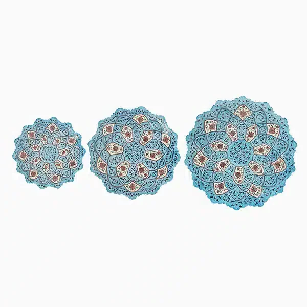 Three-piece-enamel-plate (2) بشقاب سری سه تایی میناکاری
