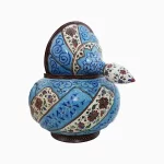 عکس قندان میناکاری روی مس اصفهان 22 سانتی