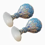 گلدان مسی میناکاری شده