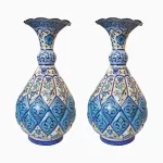 گلدان مسی میناکاری شده