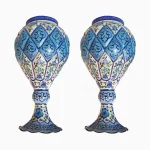 گلدان مسی میناکاری شده