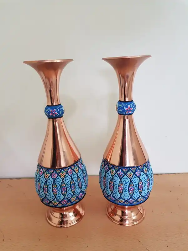 گلدان مس و پرداز