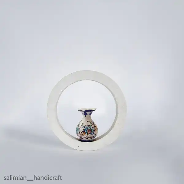 گلدان میناکاری روی مس اصفهان