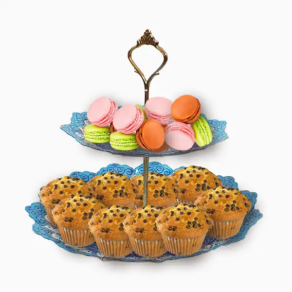 خرید شیرینی خوری میناکاری دو طبقه