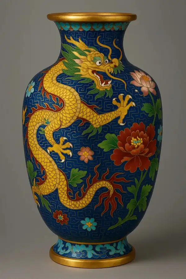 گلدان میناکاری چینی