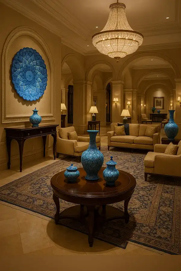چیدمان میناکاری در دکوراسیون هتل، فضایی با حس اصالت و لوکسی بی‌نظیر