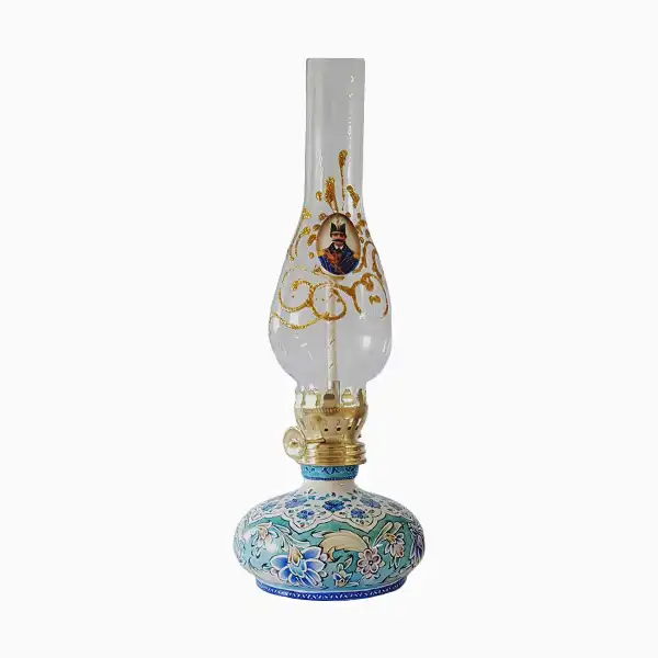 Persian Enamel Oil Lamp (3) چراغ نفتی میناکاری