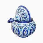 قندان میناکاری طرح شکوفه آبی