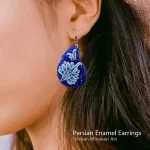 گوشواره میناکاری اشک لاجورد