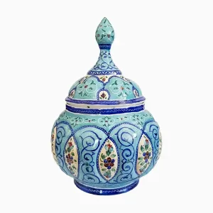 قندان میناکاری فیروزه ای اصفهان