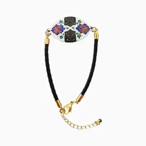 عکس و قیمت دستبند میناکاری طرح ترنج