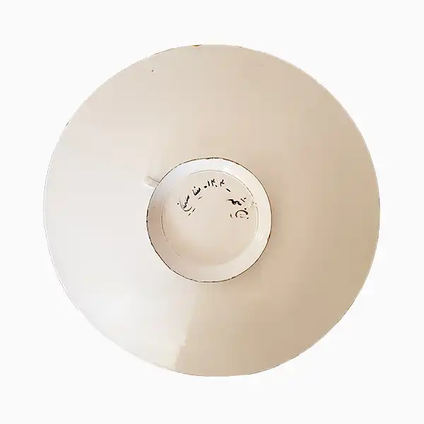 بشقاب میناکاری طرح رخسار فیروزه ای