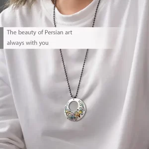 گردنبند میناکاری آسنکرون سفید